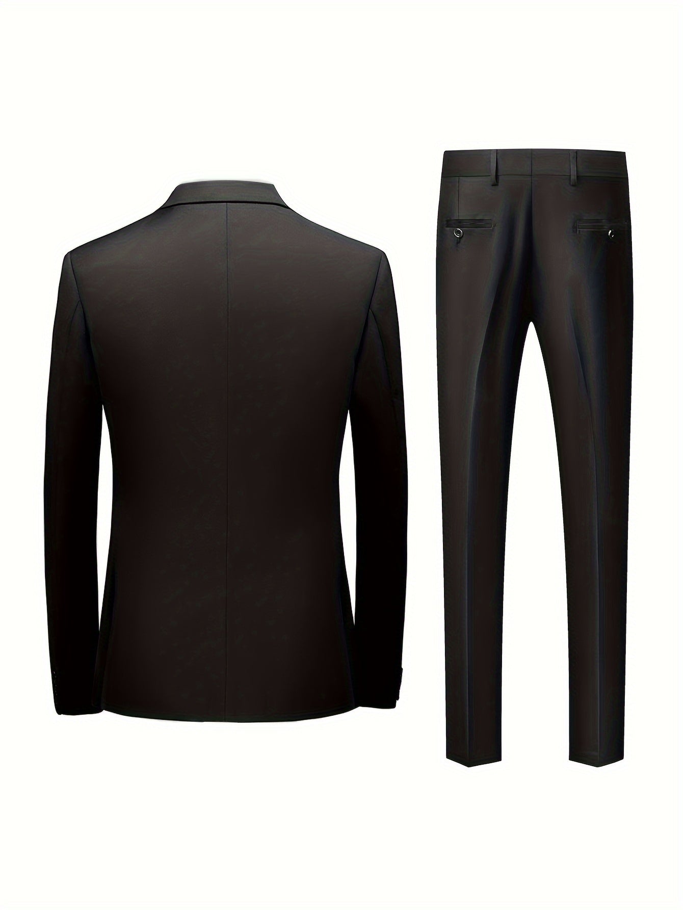 Riolio 2pcs Men's Suit Fashion Set Jacket Suit and Trousers Elegant Business Casual Banquet Party