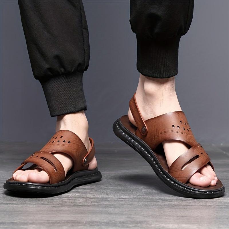 Riolio Lightweight Quick-Drying Men's Non-Slip Sandals, Comfy Beach Shoes for Summer