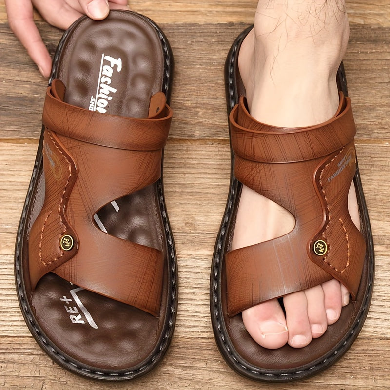 Riolio Lightweight Quick-Drying Men's Non-Slip Sandals, Comfy Beach Shoes for Summer