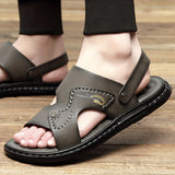 Riolio Men's Dual Purpose Sandals, Casual Hollow Out Non Slip Shoes, Open Toe Shoes For Outdoor Beach, Spring And Summer