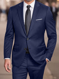 Riolio 2pcs Men's Suit Fashion Set Jacket Suit and Trousers Elegant Business Casual Banquet Party