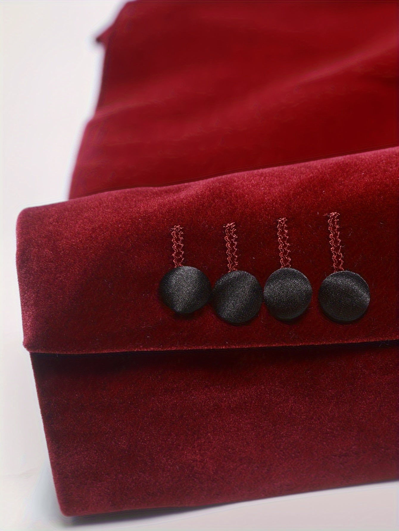 Riolio Men'S Elegant Red Velvet Blazer, Casual Style Double-Breasted Suit Jacket, Polyester 100%, Skinny Fit, Solid Color, All-Season, with Lapel Collar and Button Details