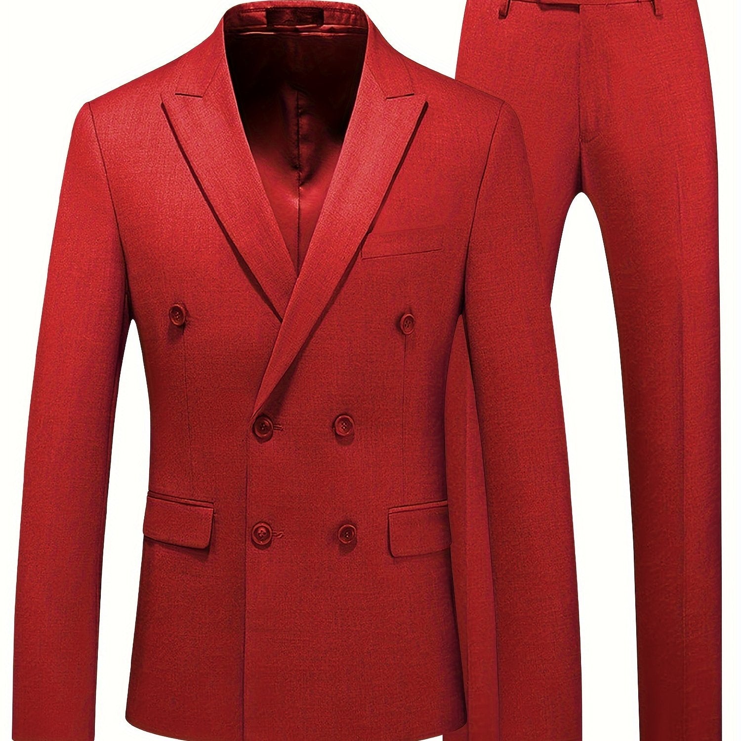 Riolio Men's 2 Piece Slim Fit Suit Set One Button Solid Blazer Jacket Pants Business Wedding Party Tuxedo Set