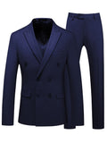 Riolio Men's 2 Piece Slim Fit Suit Set One Button Solid Blazer Jacket Pants Business Wedding Party Tuxedo Set