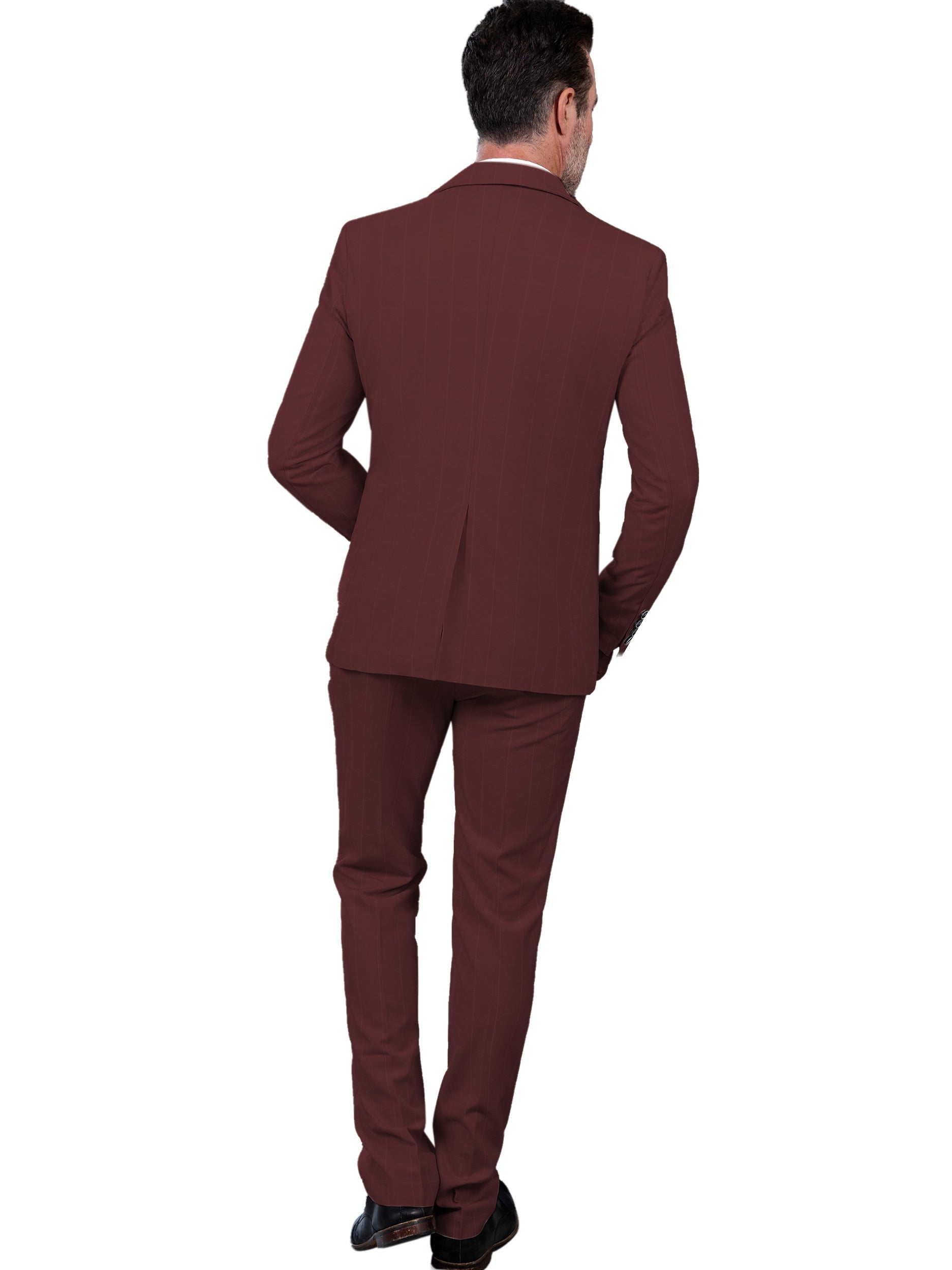 Riolio Mens Suit Plaid Tuxedos Business Suits Slim Fit Double Breasted