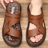 Riolio Men's Dual Purpose Sandals, Casual Hollow Out Non Slip Shoes, Open Toe Shoes For Outdoor Beach, Spring And Summer