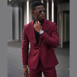 Riolio New Arrival Slim Fit Male Suit Notched Lapel Groom Tuxedos Formal Business Men Suits 2 Pieces Blazer Pants Traje Hombre