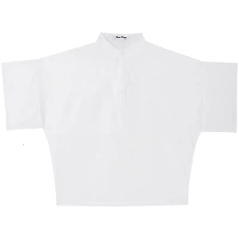 Riolio Summer Oversize Shirt Men's Fashion Black White Casual Shirt Men Streetwear Korean Loose Short Sleeve Shirts Mens Pullover Shirt