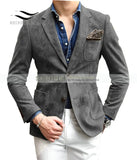 Riolio Flannel Brown Men's suit Fashion Green Jacket Blazer Prom Party Dinner Black Business Coffe Waistcoat Tuxedo  Jacket For Wedding