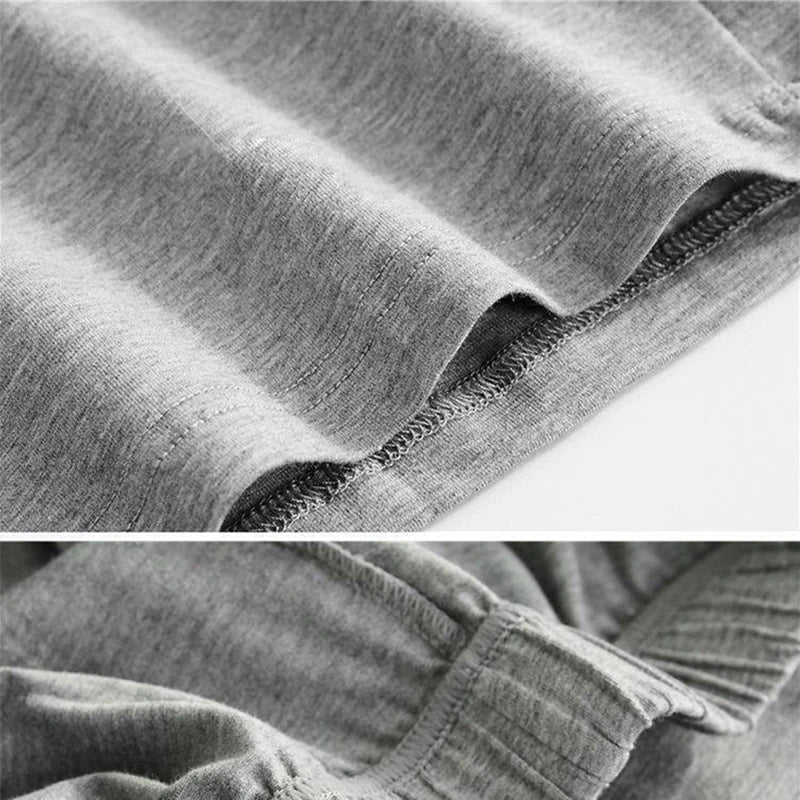 Riolio Home Pajama Shorts Mens Sleepwear Sexy Elastic Sleep Bottom Cotton Comfortable Breathable Boxers Casual Male Solid Underpants