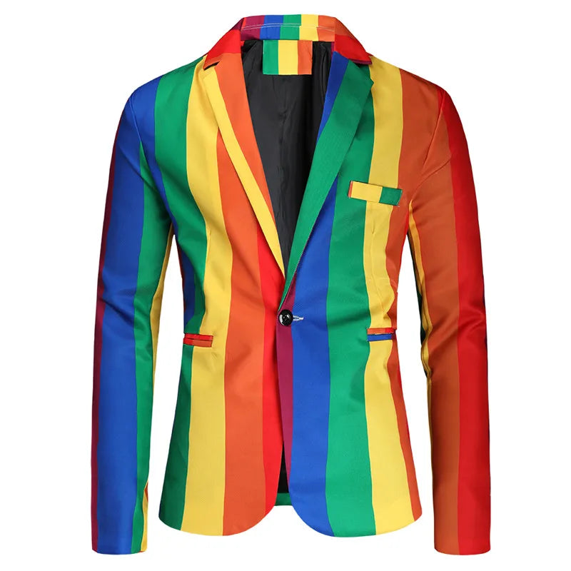 Riolio Allover Print One Button Blazer, Men's Casual Music Note Pattern Flap Pocket Lapel Sports Coat For Spring Fall Business
