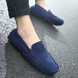 Riolio Men Casual Shoes Fashion Men Shoes Handmade Suede Genuine Leather Mens Loafers Moccasins Slip On Men's Flats Male Driving Shoes