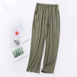 Riolio Winter Male Modal Sleeping Pants Solid Sleep Trousers Mens Pajamas Bottoms Soft Sleepwear Pyjama Homewear Spring Autumn