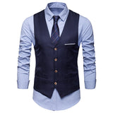 Riolio Dress Vests For Men Slim Fits Mens Suit Vest Male Waistcoat Gilet Homme Casual Sleeveless Formal Business Vest chaleco hombre
