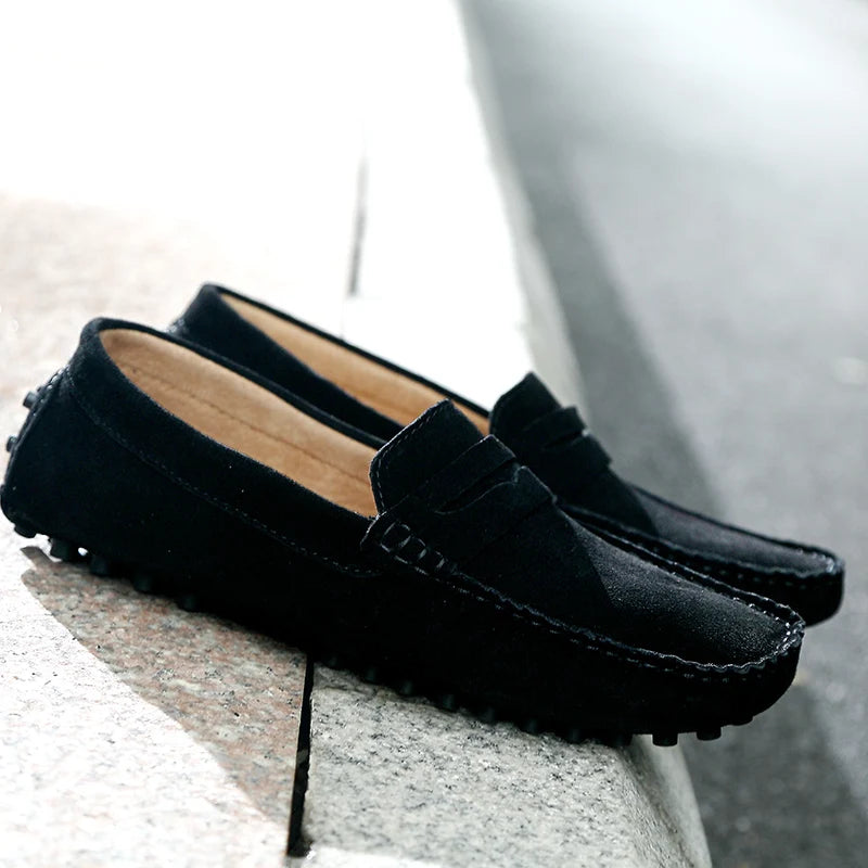 Riolio Men Casual Shoes Fashion Men Shoes Handmade Suede Genuine Leather Mens Loafers Moccasins Slip On Men's Flats Male Driving Shoes
