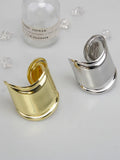 Riolio Metal Wave Asymmetry Openings Bracelet Europe Temperament Exaggerated Fashion Personality Wide Bracelet Jewelry