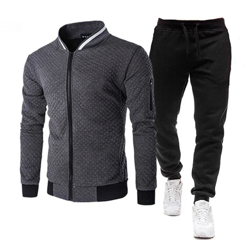 Riolio Mens Tracksuit Set Two Piece Tracksuit Men Sports Wear Fashion Colorblock Jogging Suit Autumn Winter Men Outfits Gym CLothes Men