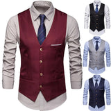 Riolio Dress Vests For Men Slim Fits Mens Suit Vest Male Waistcoat Gilet Homme Casual Sleeveless Formal Business Vest chaleco hombre