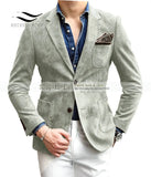 Riolio Flannel Brown Men's suit Fashion Green Jacket Blazer Prom Party Dinner Black Business Coffe Waistcoat Tuxedo  Jacket For Wedding
