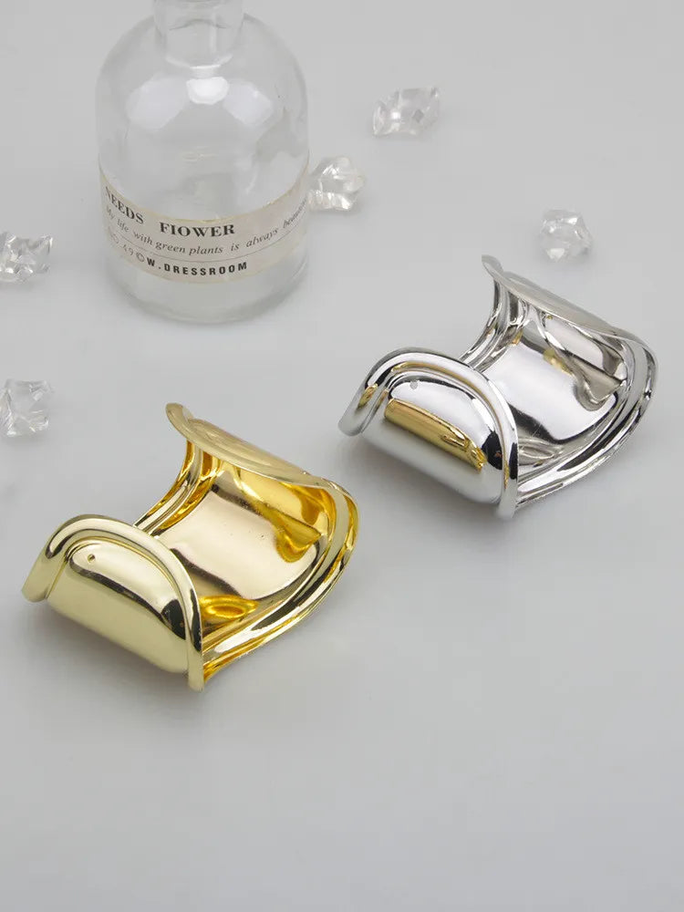 Riolio Metal Wave Asymmetry Openings Bracelet Europe Temperament Exaggerated Fashion Personality Wide Bracelet Jewelry