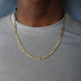 Riolio Fashion New Figaro Chain Necklace For Men Punk Silver Color Stainless Steel Long Necklace Men Hip Hop Jewelry Gift