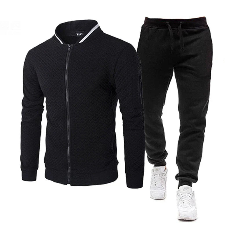 Riolio Mens Tracksuit Set Two Piece Tracksuit Men Sports Wear Fashion Colorblock Jogging Suit Autumn Winter Men Outfits Gym CLothes Men