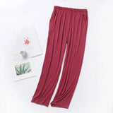 Riolio Winter Male Modal Sleeping Pants Solid Sleep Trousers Mens Pajamas Bottoms Soft Sleepwear Pyjama Homewear Spring Autumn