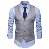 Riolio Dress Vests For Men Slim Fits Mens Suit Vest Male Waistcoat Gilet Homme Casual Sleeveless Formal Business Vest chaleco hombre