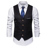 Riolio Dress Vests For Men Slim Fits Mens Suit Vest Male Waistcoat Gilet Homme Casual Sleeveless Formal Business Vest chaleco hombre