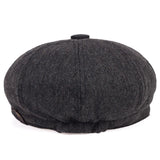 Riolio Men Newsboy Hats Peaky Autumn Vintage Herringbone Octagon Cap Women Casual Stripe Berets Gatsby Flat Hat