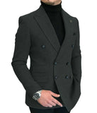 Riolio Formal New Burgundy Red Grey Lapel Tux Men Slim Fit Suits Coat Jacket Custom Made For Wendding Party Woolen cloth