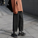 Riolio Wide legs Jeans Men Fashion Retro Solid Color Casual Straight Jean Pants Mens Streetwear Hip Hop Denim Pants Mens Trousers M-3XL