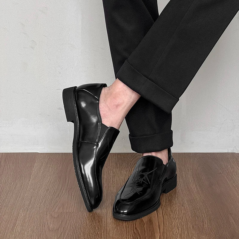 Riolio Brand design men's derby shoes Moccasins men's loafers thick soled casual men's social formal shoes