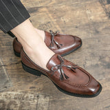 Riolio Summer Fashion Casual Leather Shoes Men Large Size Business Formal Casual Shoes Wedding Lace Up Men Shoes