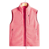 Riolio Outdoor Sleeveless Coats Vests Male Warm Cotton Waistcoat Autumn Jackets Thick Vests Man Classic  Lamb Cashmere Men Fleece Vest