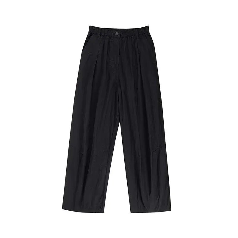 Riolio New Japanese Style Men Draped Wide Leg Pants Light Luxury Leisure Solid Color Straight Trousers Premium Elegant Sweatpants M-3XL