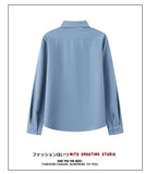 Riolio  New Naples Business Men Shirts Light Luxury Textured Lapel Striped Long Sleeve Cardigan Leisure Premium Commuter Blouse S-4XL