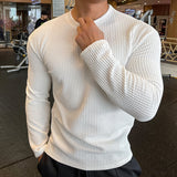 Riolio Men Fashion body-building Long Sleeve T-shirts O-Neck Solid Casual Spring Autumn Tees Men Shirt Loose Tops Streetwear Tee shirt