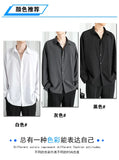 Riolio Shirt Men Solid  Long sleeved Shirt For Men Korean Fashion Shirts Comfortable Blouses Casual Loose Classic Single Breasted Shirt