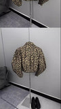 Riolio American Retro Leopard Print Jacket Men's Korean Style Style High-end Handsome Short Jacket Trendy High Street Style Denim Top