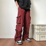 Riolio Summer Thin Pants Men Fashion Pocket Cargo Pants Men Japanese Streetwear Hip-hop Loose Straight Pants Mens Oversized Trousers