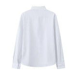 Riolio  New Naples Business Men Shirts Light Luxury Textured Lapel Striped Long Sleeve Cardigan Leisure Premium Commuter Blouse S-4XL