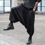 Riolio Mens Wide-Leg Cuffed Pants Y2k Gothic Harem Pants Streetwear Japanese Harajuku Campus Joggers Casual Pants Men'S Clothing 2025