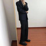 Riolio Mens Suit Casual Versatile Korean Style Jacket  Autumn Business Casual Ins Trend Luxury  Loose Slim Fit Outfit Men’s Clothing