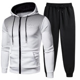 Riolio Mens Tracksuits Men's Clothing Men Sets Hoodie Set Zipper Sweatshirt Casual Sport Sweatpants Man Sweat Suit Set Running