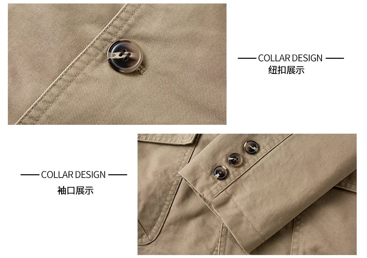 Riolio Men's Premium Suit Jacket Spring Autumn Casual Workwear Pure Cotton Jacket Men's Korean Version Slim Fit Loose Plus Size Suit