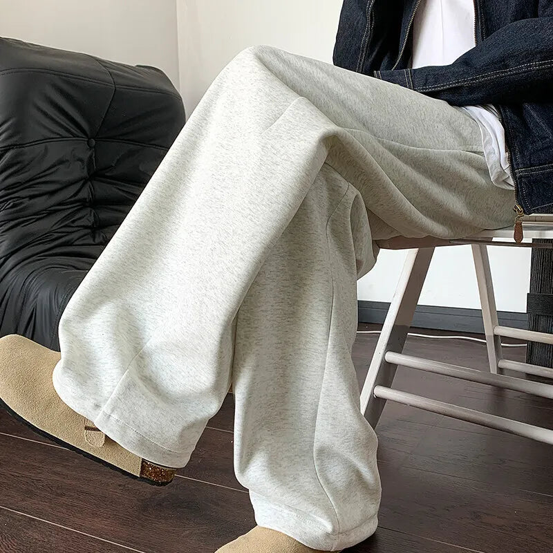 Riolio Black Casual Pants Men Fashion Oversized Wide Leg Pants Men Streetwear Loose Sweatpants Mens Sports Pants Male Trousers M-3XL