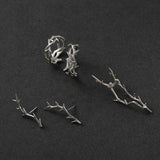 Riolio Punk Irregular Thorns Couple Rings Retro Hip-hop Personality Adjustable Finger Ring for Men Women Lovers Jewelry Gifts