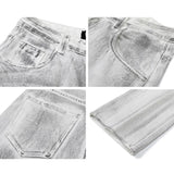 Riolio New Men Loose Daily Draping Wide Leg Jeans Male Vintage Design Wash White Denim Pants Fashion Streetwear Casual Denim Trousers