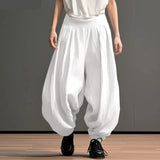 Riolio 2024 Men Wide Leg Pants Solid Color Elastic Waist Loose Casual Trousers Men Oversize Streetwear Fashion Long Pants S-5XL